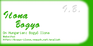 ilona bogyo business card